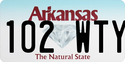 AR license plate 102WTY