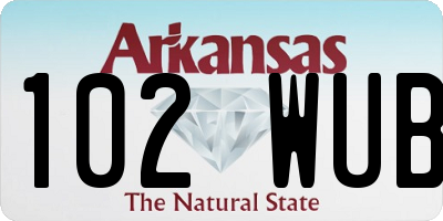 AR license plate 102WUB