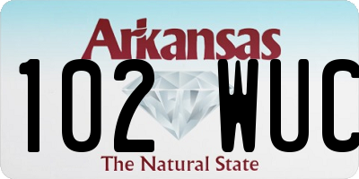 AR license plate 102WUC