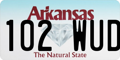 AR license plate 102WUD