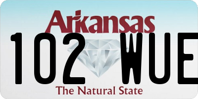 AR license plate 102WUE