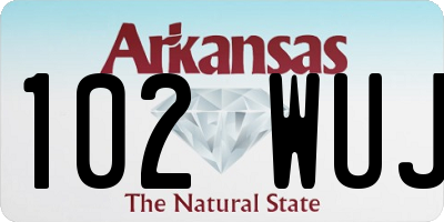 AR license plate 102WUJ