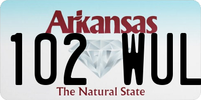 AR license plate 102WUL