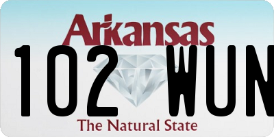 AR license plate 102WUN