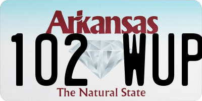 AR license plate 102WUP
