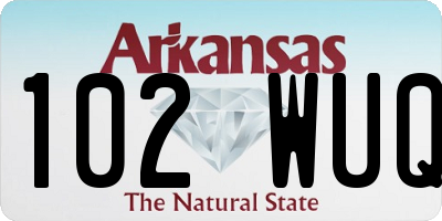 AR license plate 102WUQ
