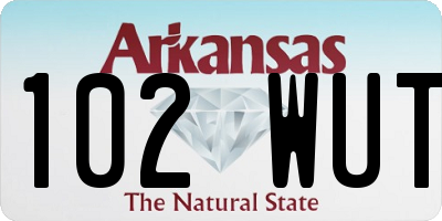 AR license plate 102WUT