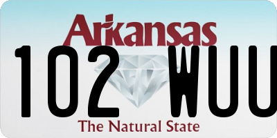 AR license plate 102WUU