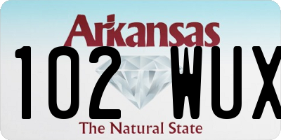 AR license plate 102WUX