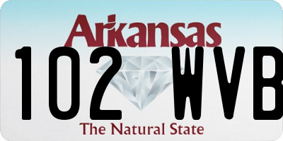 AR license plate 102WVB