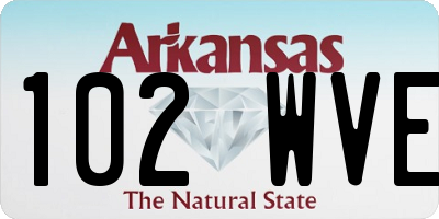 AR license plate 102WVE