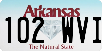 AR license plate 102WVI