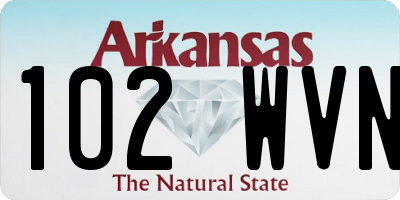 AR license plate 102WVN