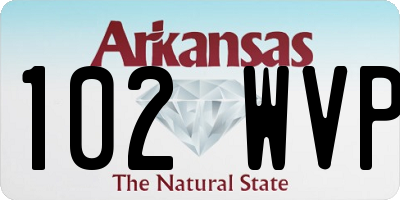 AR license plate 102WVP