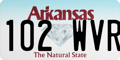 AR license plate 102WVR