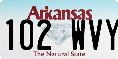 AR license plate 102WVY