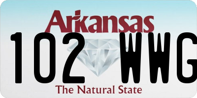 AR license plate 102WWG