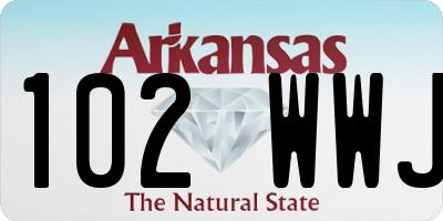 AR license plate 102WWJ