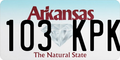 AR license plate 103KPK