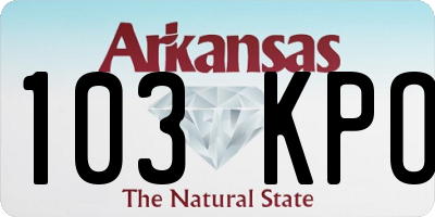 AR license plate 103KPO