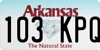 AR license plate 103KPQ