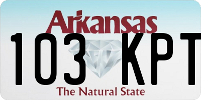 AR license plate 103KPT