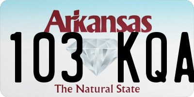 AR license plate 103KQA