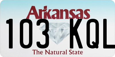 AR license plate 103KQL