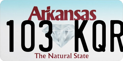 AR license plate 103KQR