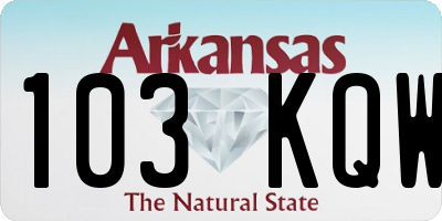 AR license plate 103KQW