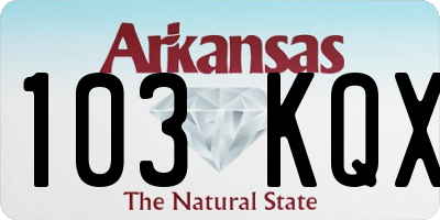 AR license plate 103KQX
