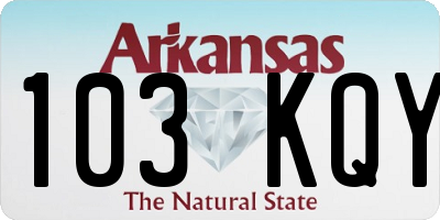 AR license plate 103KQY