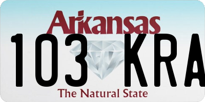 AR license plate 103KRA