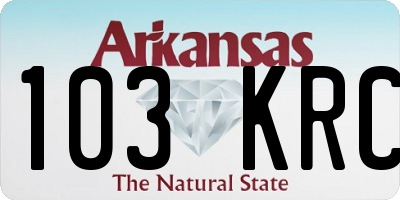 AR license plate 103KRC
