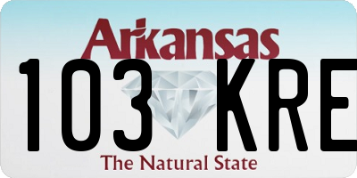 AR license plate 103KRE