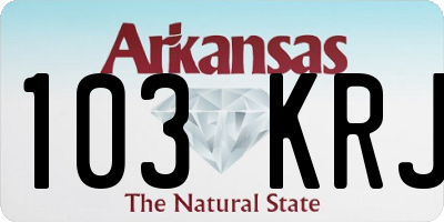 AR license plate 103KRJ