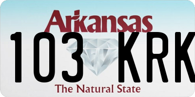 AR license plate 103KRK