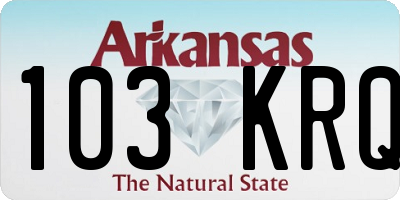 AR license plate 103KRQ