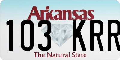 AR license plate 103KRR
