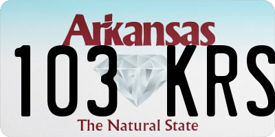 AR license plate 103KRS