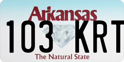 AR license plate 103KRT