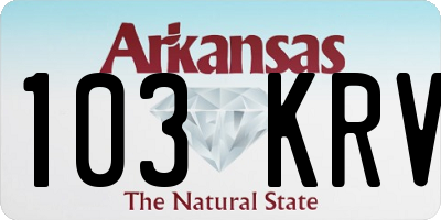 AR license plate 103KRV