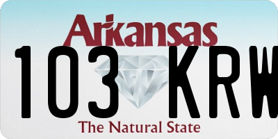 AR license plate 103KRW