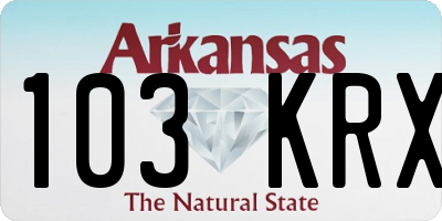 AR license plate 103KRX
