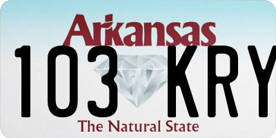 AR license plate 103KRY