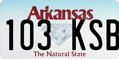 AR license plate 103KSB