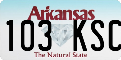 AR license plate 103KSC