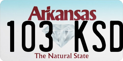 AR license plate 103KSD
