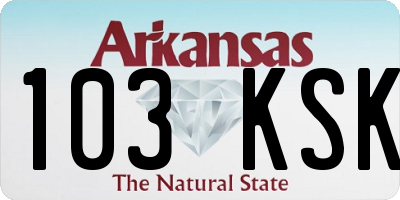 AR license plate 103KSK