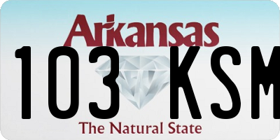 AR license plate 103KSM